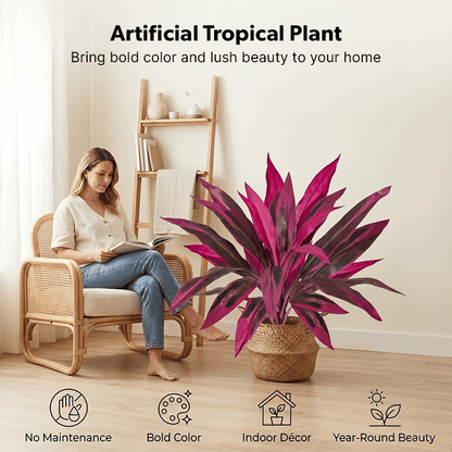 🎁 Last Day 60% OFF - Artificial Boston Fern & Dragon's Blood Tree Plants