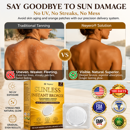𝑶𝒇𝒇𝒊𝒄𝒊𝒂𝒍 𝑺𝒕𝒐𝒓𝒆 | ☀️☀️ Neyero® 𝐒𝐮𝐧𝐥𝐞𝐬𝐬 𝐈𝐧𝐬𝐭𝐚𝐧𝐭 𝐁𝐫𝐨𝐧𝐳𝐞 𝐓𝐚𝐧𝐧𝐢𝐧𝐠 𝐌𝐢𝐜𝐫𝐨𝐧𝐞𝐞𝐝𝐥𝐞 𝐏𝐚𝐭𝐜𝐡 🇺🇸 (𝐉𝐮𝐬𝐭 𝐨𝐧𝐜𝐞 𝐚 𝐝𝐚𝐲) 𝐕𝐢𝐬𝐢𝐛𝐥𝐞 𝐁𝐫𝐨𝐧𝐳𝐞 𝐆𝐥𝐨𝐰 𝐢𝐧 𝟕 𝐃𝐚𝐲𝐬 ✅ 𝐍𝐨 𝐔𝐕, 𝐍𝐨 𝐎𝐫𝐚𝐧𝐠𝐞, 𝐍𝐨 𝐒𝐭𝐫𝐞𝐚𝐤𝐬, 𝐍𝐨 𝐃𝐇𝐀, 𝐍𝐨 𝐌𝐞𝐬𝐬.